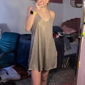 Dear Apple Shimmery Leopard Print Cocktail Dress